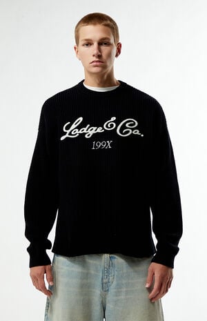 Lodge Ribbed Knit Crew Neck Sweater image number 1