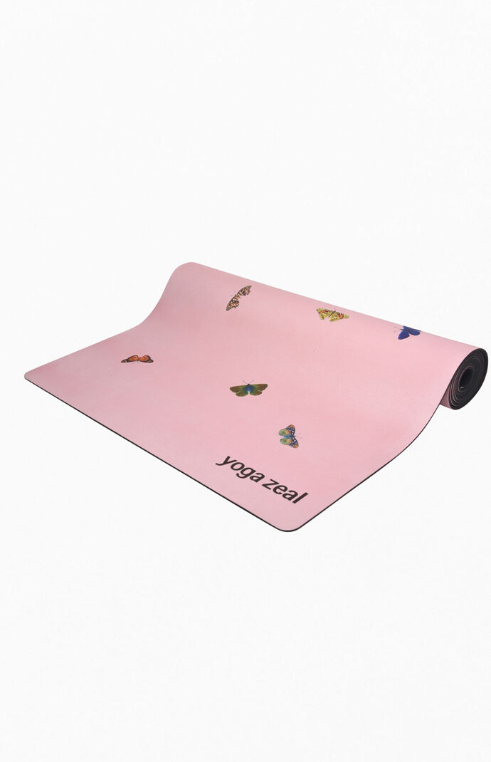 Yoga Zeal Pink Butterfly Yoga Mat PacSun