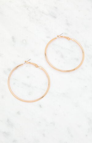 Gold Hoop Earrings image number 2