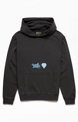 x Carl Jones Washed Black Graphic Hoodie image number 2