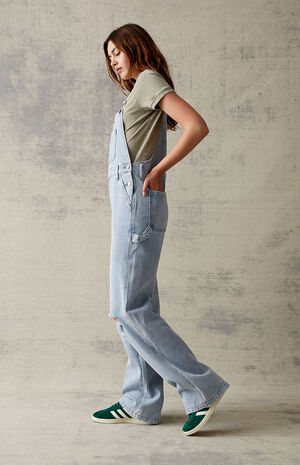 Light Blue Denim Overalls image number 4