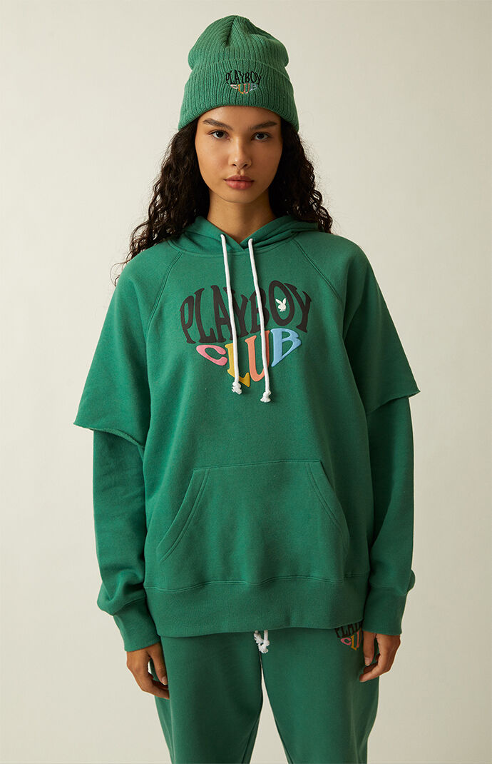 Playboy hoodie neon green store