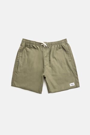 Olive Classic Linen Shorts