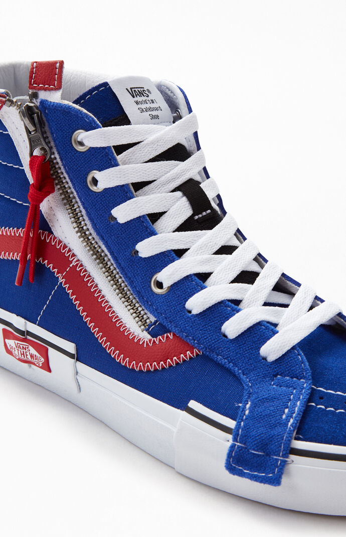 vans sk8 hi red white blue