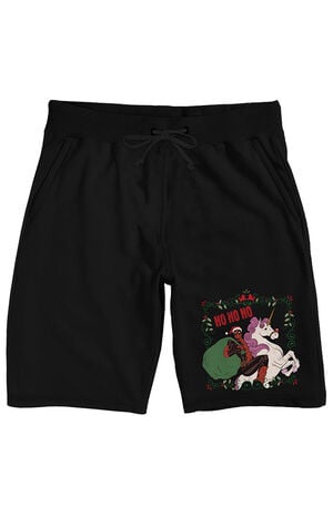 Deadpool Christmas Ho Ho Sweat Shorts image number 1