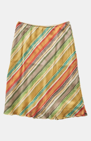 2000s Striped Midi Skirt image number 1