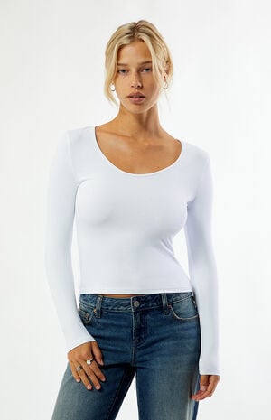 Demi Scoop Neck Long Sleeve Top image number 2
