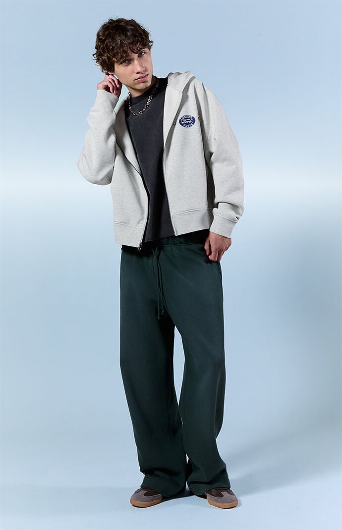 Pacsun Green Washed Fleece Extreme Baggy Sweatpants