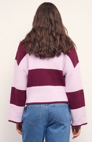Freja Striped Chunky Knit Sweater image number 4