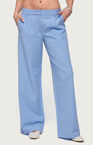 Pinstripe Tailored Straight Leg Pants image number 1