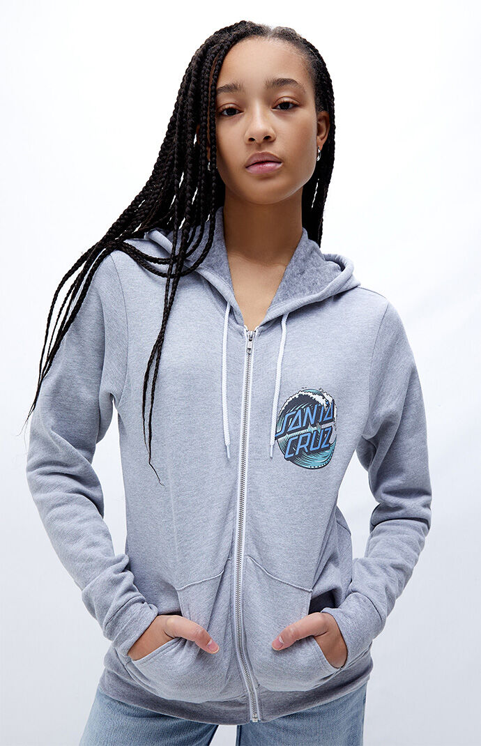 Santa Cruz Wave Dot Zip Up Hoodie PacSun