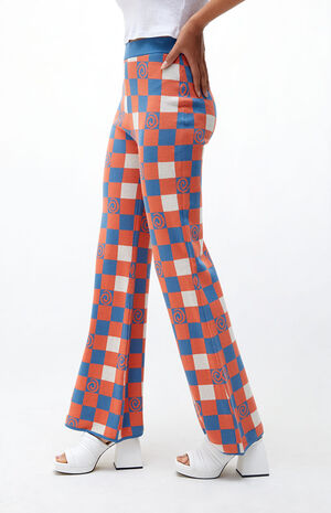 Eco Checkerboard Swirl Flare Pants image number 2