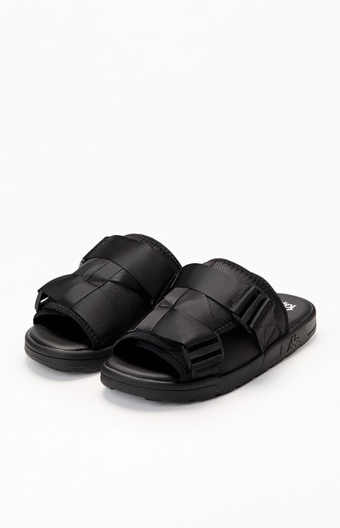 Kappa Black Authentic Bastian 1 Slide Sandals