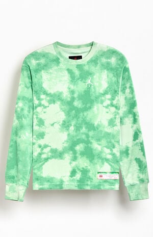 Jordan x J Balvin Green Tie Dye Crew Neck Sweatshirt image number 2