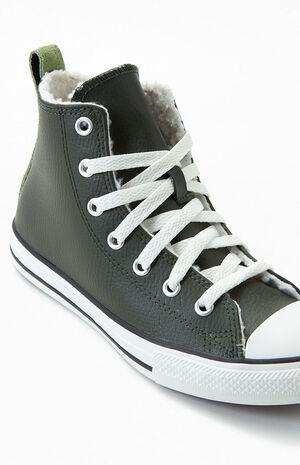 Kids Leather Lined Utility High Top Shoes image number 6