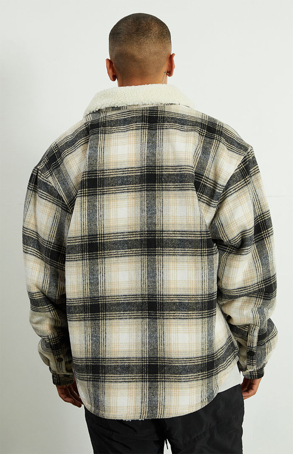 PacSun Sherpa Plaid Jacket PacSun