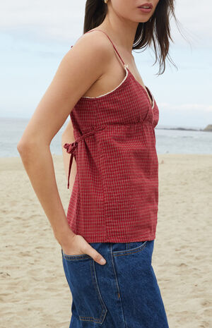 Red Plaid Edith Tank Top image number 2