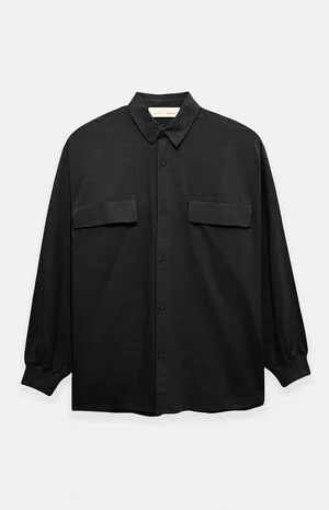 Jet Black Oxford Button Down Shirt image number 1