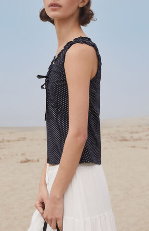 Black Polka Dot Malena Top image number 2