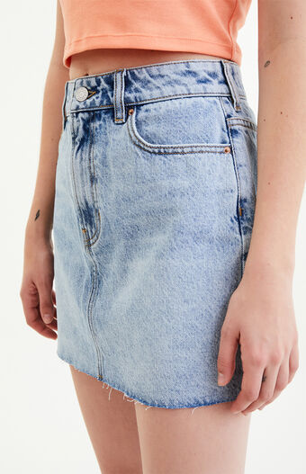 Pacsun Mahoney Wash Denim Skirt At Pacsun Com