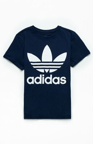 Kids Navy Trefoil T-Shirt image number 1