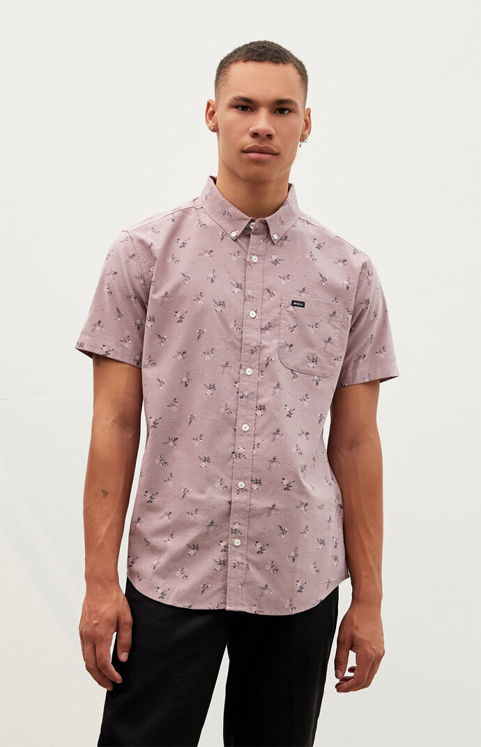 That'll Do Print Short Sleeve Button Up Shirt