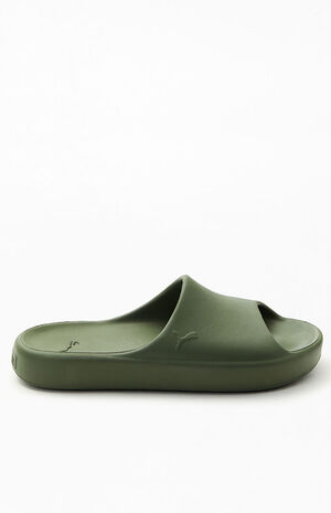 Women's Olive Shibui Cat Slide Sandals image number 1