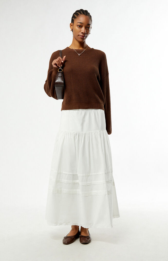 Rhythm Solene Ruffle Midi Skirt