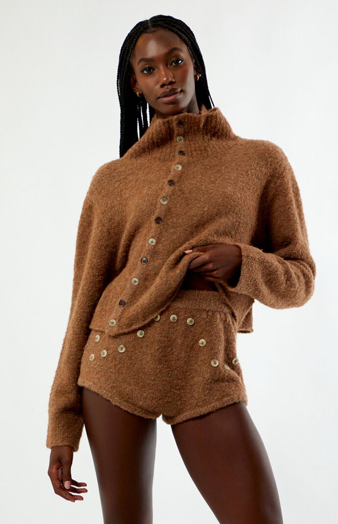 Zemeta Button Hazel Knit Shorts