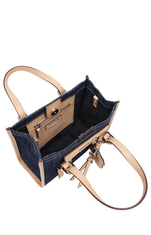 Denim Dangle Mini Tote Bag image number 7