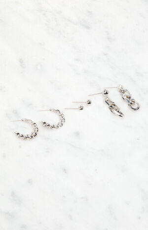 3 Pack Bold Earrings image number 2