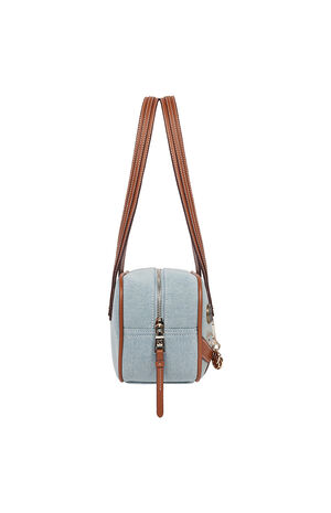 Arbor Multi Pin Logo Denim Satchel Bag image number 4