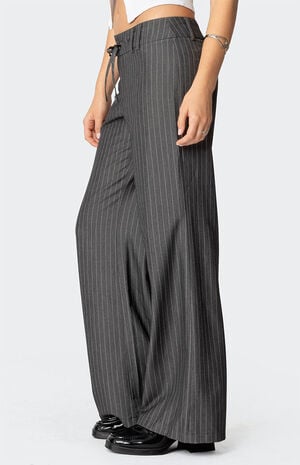Mayla Wide Leg Pinstripe Trousers image number 3