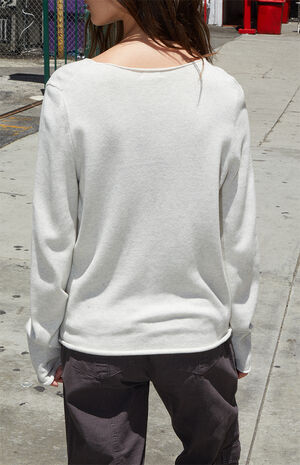 Light Gray Stella Cotton Sweater image number 4