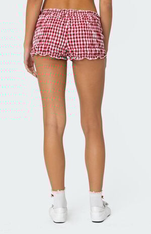 Gingham Scrunch Shorts image number 4