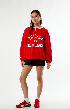 x NHL Chicago Blackhawks Henley Sweatshirt image number 4