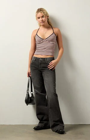 Elle Easy V-Neck Striped Tank Top image number 1