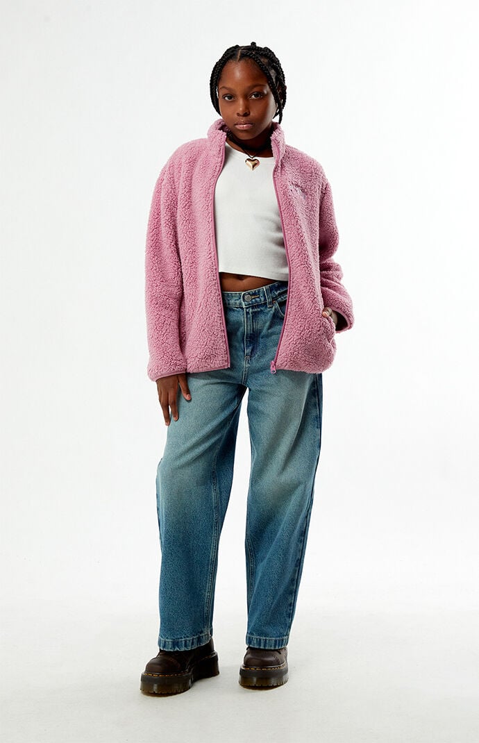 Pacsun Kids Pink Sherpa Jacket | Pacsun
