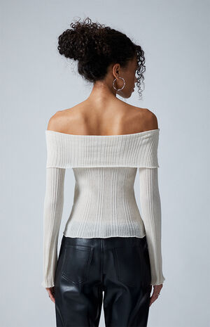 Blake Sheer Off-The-Shoulder Sweater image number 4