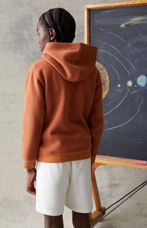 Brown Basic Logo Hoodie image number 4