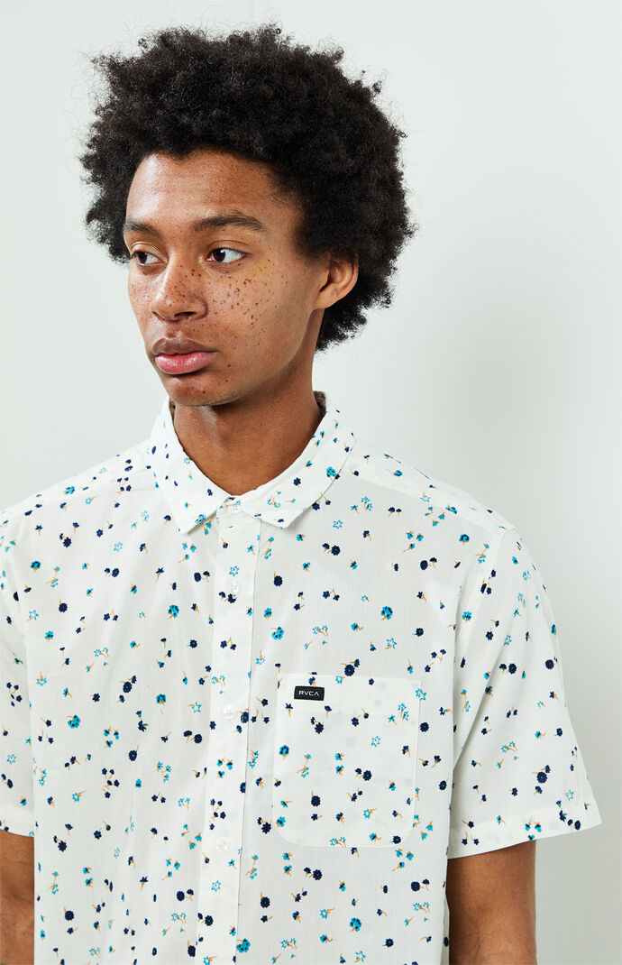 Calico Short Sleeve Button Up Shirt
