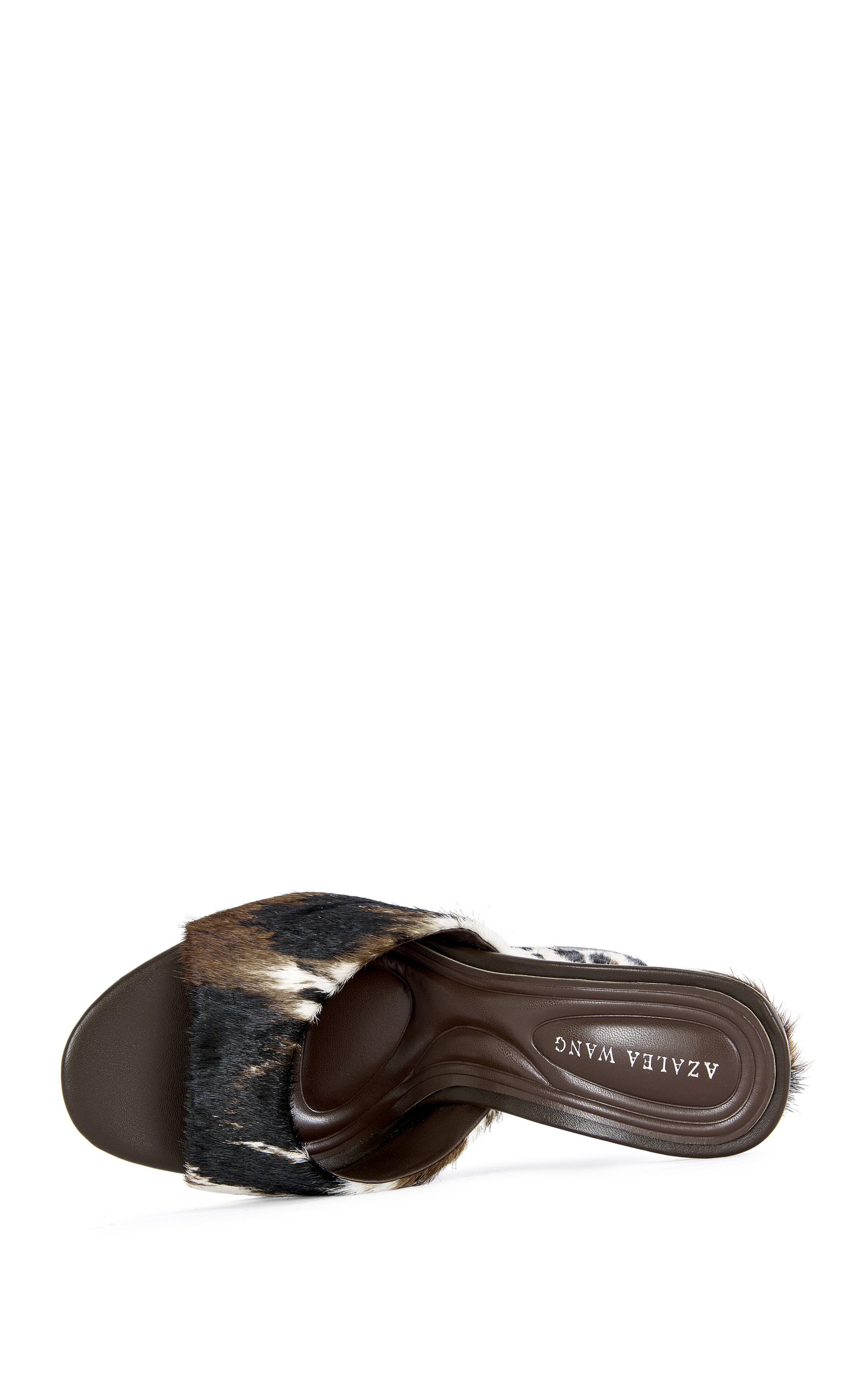 AZALEA WANG Women's Cow Calf Hair Wedge Mules