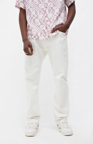 Cream Wash Baggy Jeans image number 1