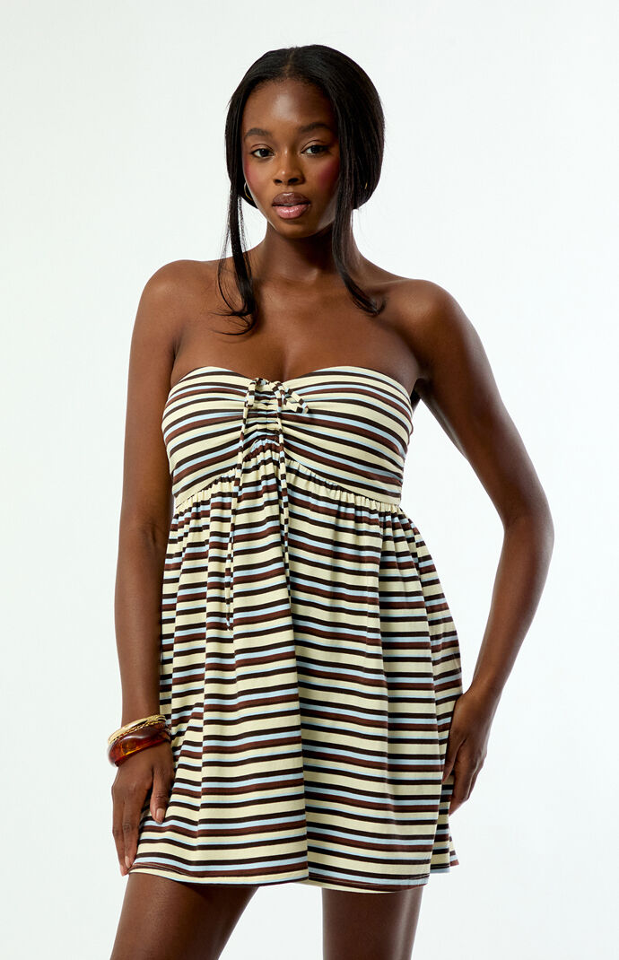 Your Favorite Sara Knit Strapless Babydoll Mini Dress | Pacsun