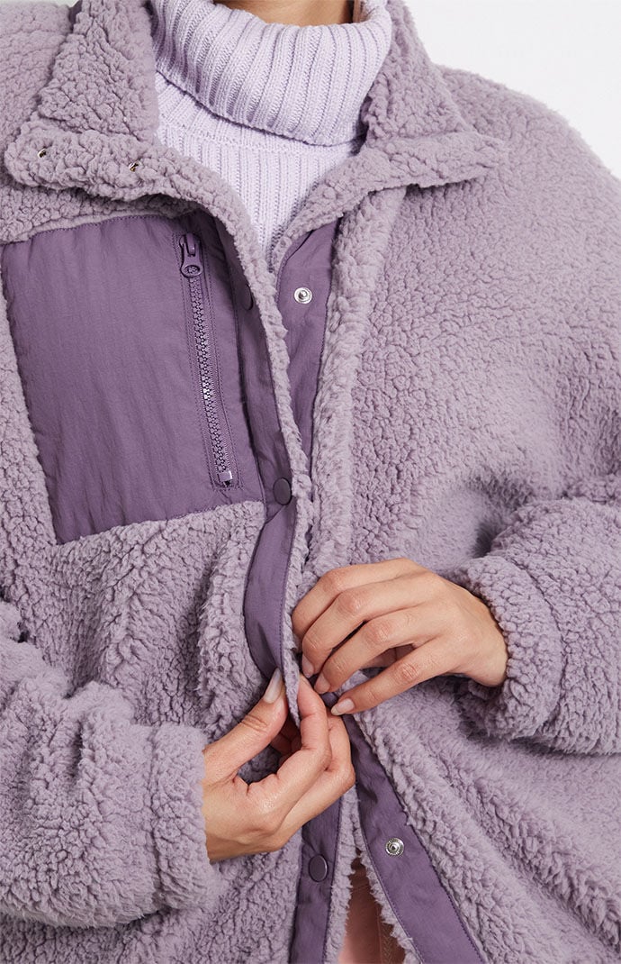 Purple sales sherpa jacket