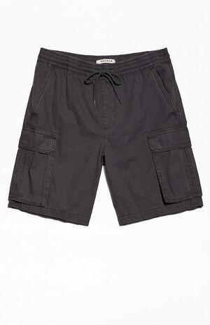 Black Baggy Cargo Shorts image number 1