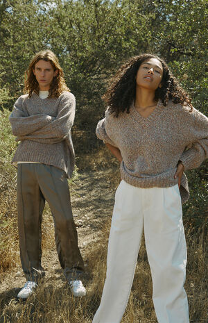 Eco Charmeuse Draped Trousers image number 1