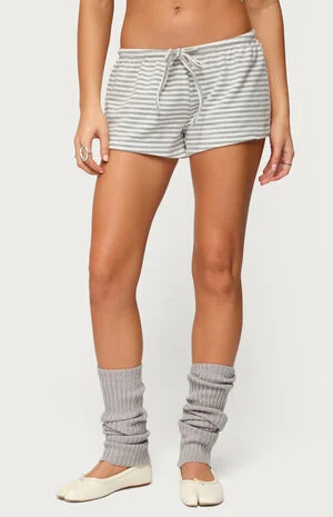Jaine Striped Drawstring Shorts image number 1