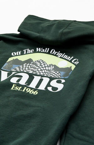 Kids Full Zip Checkerboard Mountain Hoodie image number 4