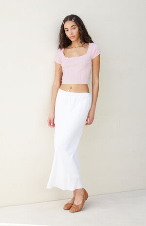 Zinnia Pointelle Lace Sweater T-Shirt image number 4